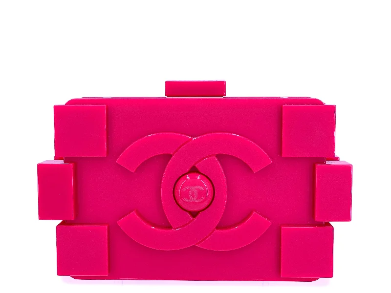 Chanel Lightweight Handbag for Daily ErrandsChanel Pink Lego Minaudière Clutch Shoulder Bag 2014 Brick Plexiglass RHW VW2