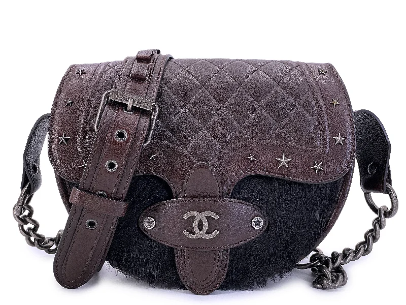 Chanel All - Match Handbag for Versatile StylingChanel 2014 Paris Dallas Métiers d'Art Brown Pony Hair Crossbody Bullet Strap Bag RHW DSB