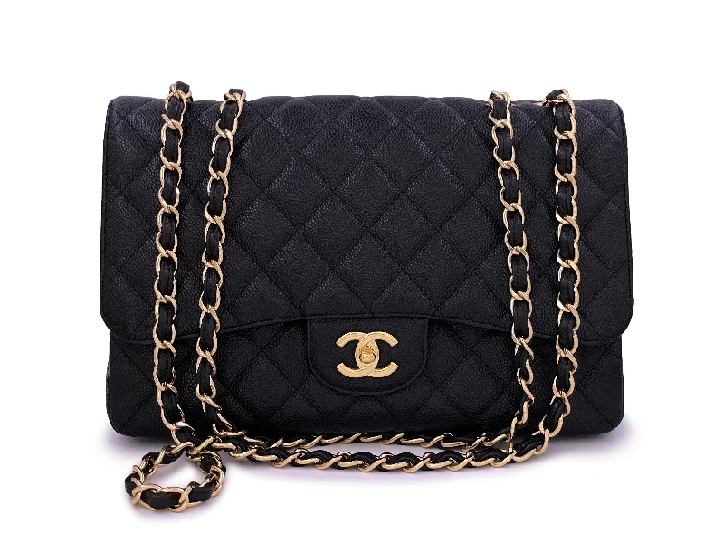 Chanel All - Match Handbag for Versatile StylingChanel Black Jumbo Classic Flap Bag Caviar Single GHW RB5