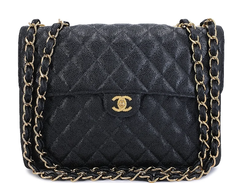 Chanel Colorful Handbag for Spring OutfitsChanel Black Vintage Caviar Jumbo Flap Bag 2004 Classic 24k GHW UVR