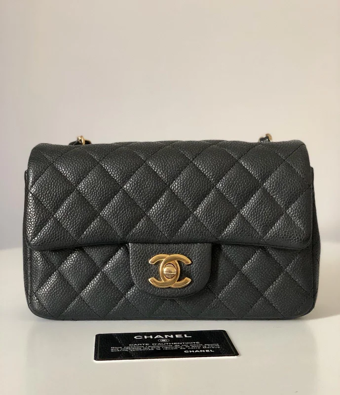 Chanel Chain Strap Handbag for Everyday UseChanel Caviar Black Quilted Classic Flap Mini GHW