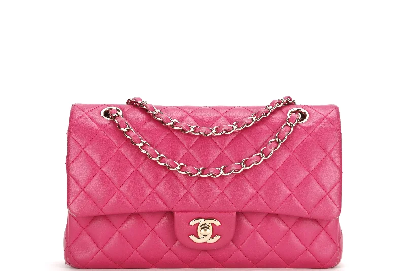 Chanel New Arrival Handbag with Gold HardwareCHANEL CLASSIC DOUBLE FLAP (2214xxxx) MEDIUM PINK LAMBSKIN GOLD HARDWARE ,WITH CARD, DUST COVER & BOX