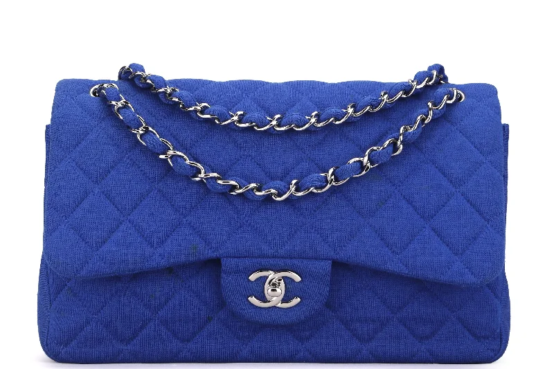 Chanel Medium Tote Bag for Office LadiesCHANEL CLASSIC FLAP (1962xxxx) JUMBO BLUE FABRIC SILVER HARDWARE, WITH CARD, NO DUST COVER