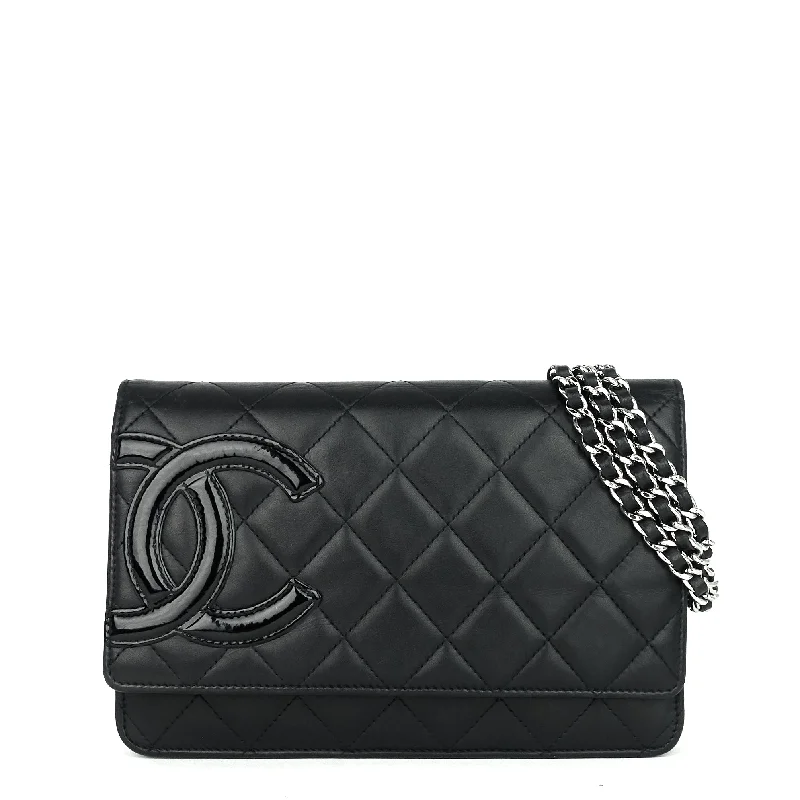 Chanel Small Crossbody Bag for TravelCambon Ligne Wallet on Chain Lambskin Leather Bag