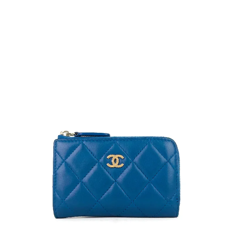 Chanel All - Match Handbag for Versatile StylingLambskin Leather Key Holder Coin Pouch