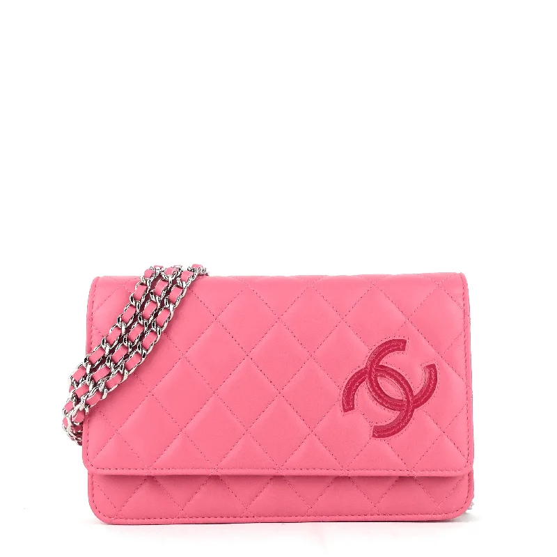 Chanel Classic Flap Bag for Evening PartyCambon Ligne Leather Wallet on Chain