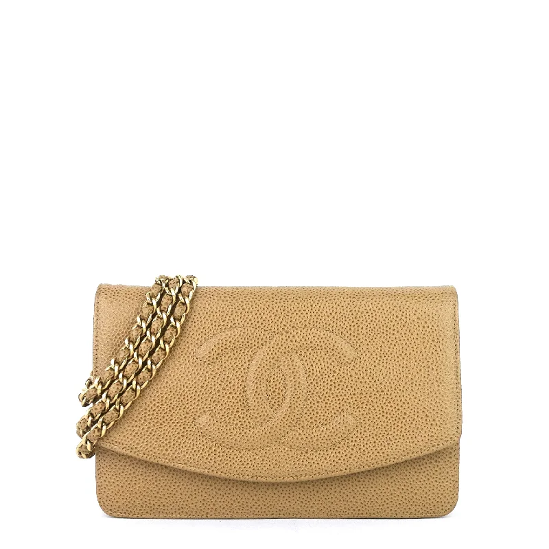 Chanel Lightweight Handbag for Daily ErrandsTimeless Caviar Leather Wallet on Chain