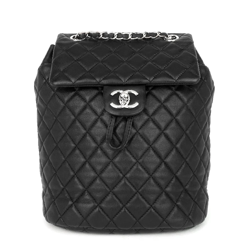 Chanel Lightweight Handbag for Daily ErrandsUrban Spirit Lambskin Leather Backpack