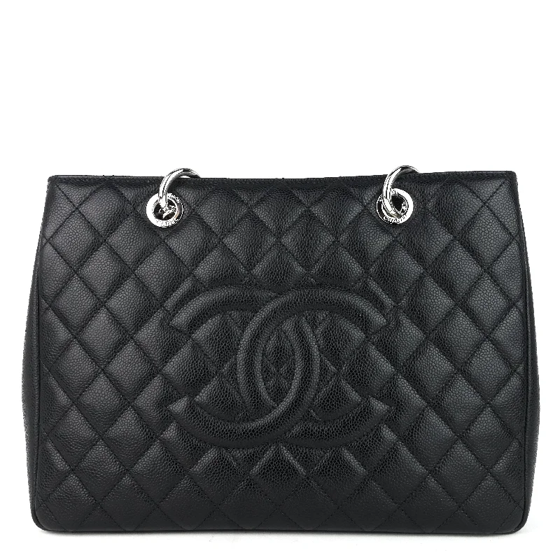 Chanel Quilted Leather Shoulder Bag for FashionistasGrand Shopping Tote GST Caviar Leather Bag