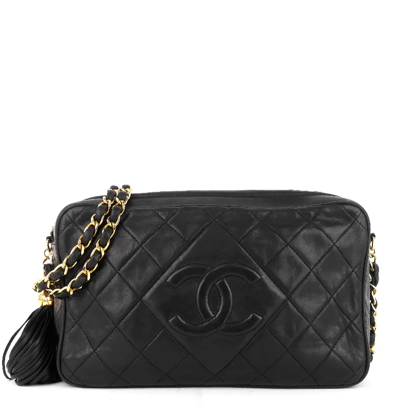 Chanel Quilted Leather Shoulder Bag for FashionistasQuilted Lambskin Leather Camera Bag