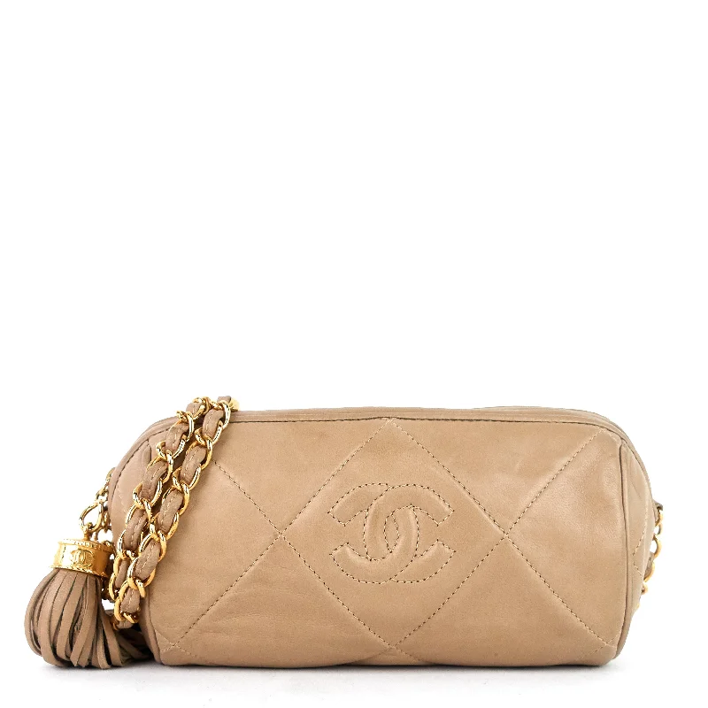 Chanel Designer Handbag with Unique DesignCC Tassel Lambskin Crossbody Bag