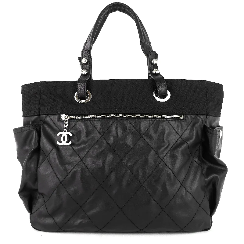 Chanel Handbag with Adjustable Strap for ComfortParis Biarritz Coated Canvas CC Tote Bag