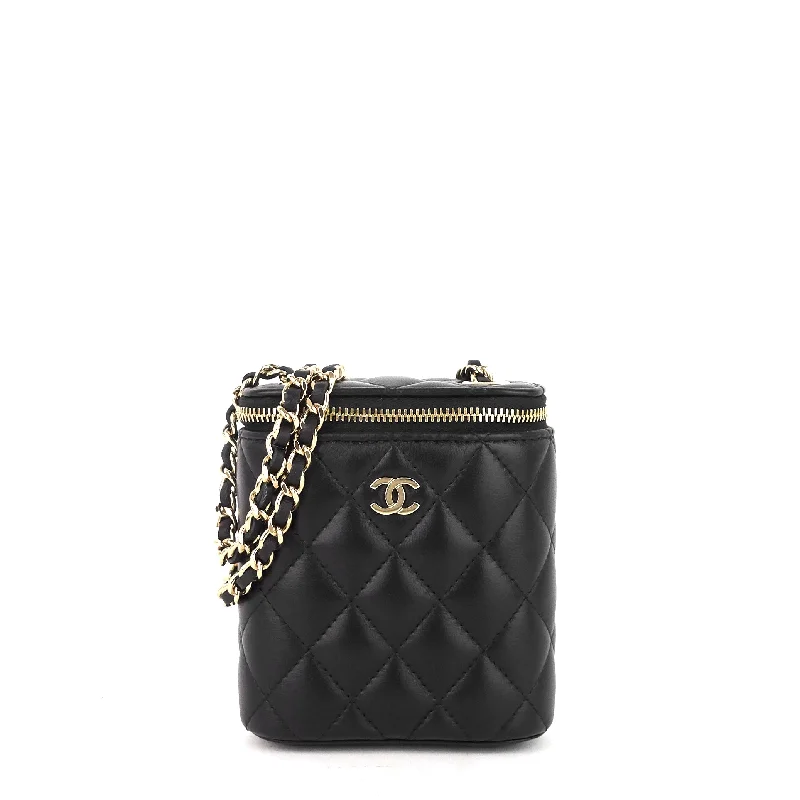 Chanel Handbag with Adjustable Strap for ComfortClassic Vanity with Chain Matelassé Lambskin Crossbody Bag