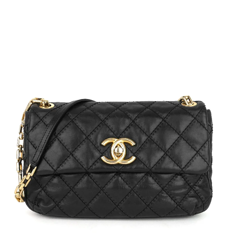 Chanel All - Match Handbag for Versatile StylingRetro Chain Medium Calfskin Flap Bag