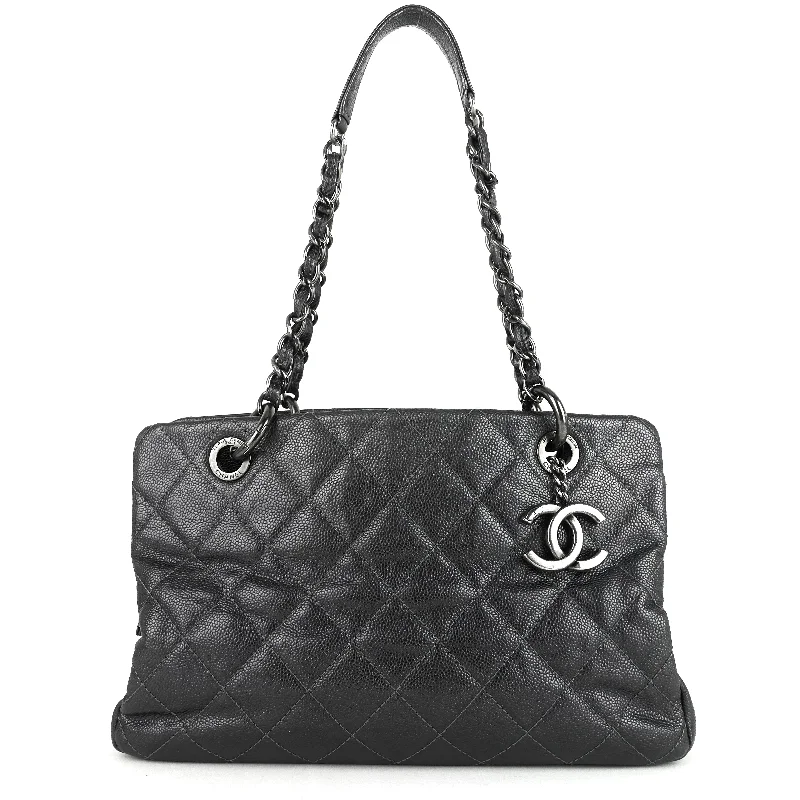 Chanel Black Handbag for Business MeetingsChic Small Caviar Tote Bag