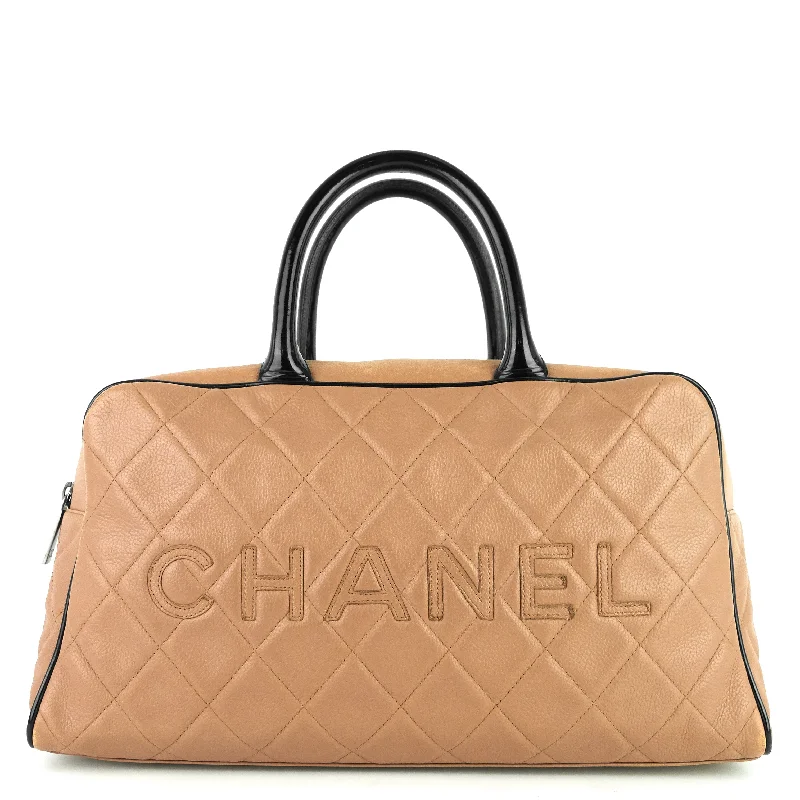 Chanel Vintage Inspired Handbag for Retro LoversBoston Caviar Leather Travel Bag