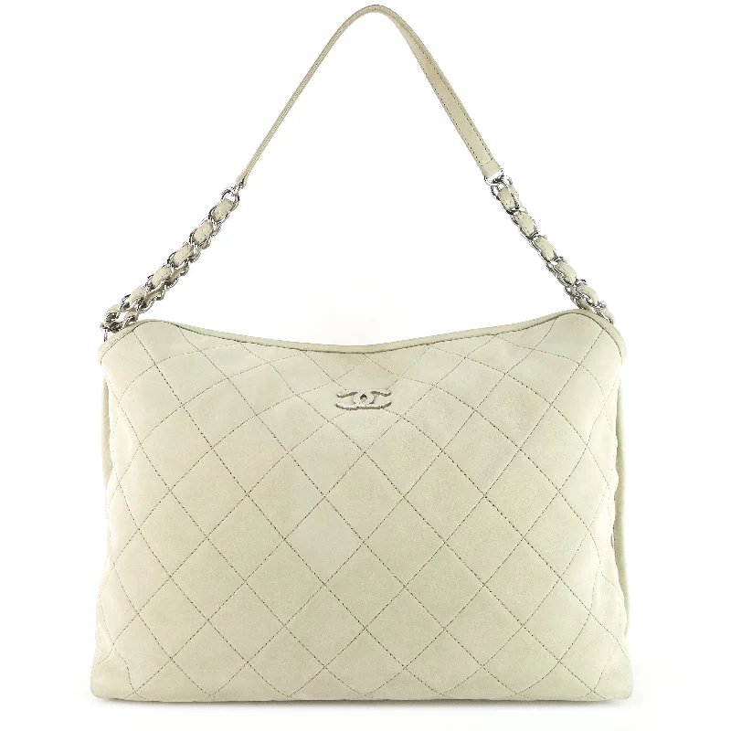 Chanel All - Match Handbag for Versatile StylingFrench Riviera Quilted Suede Hobo Bag