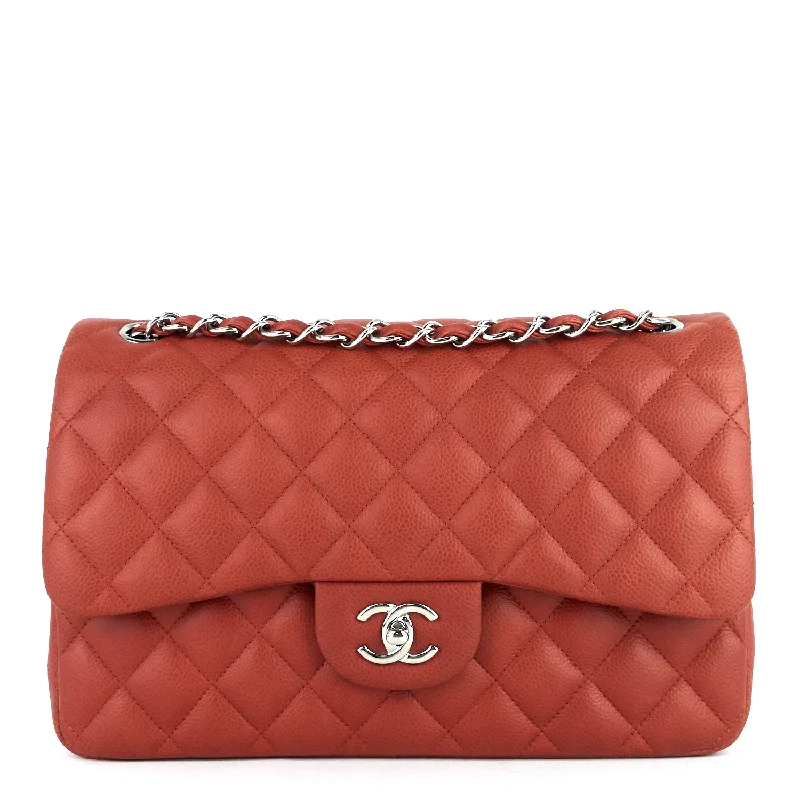 Chanel Classic Flap Bag for Evening PartyDouble Flap Quilted Caviar Leather Bag