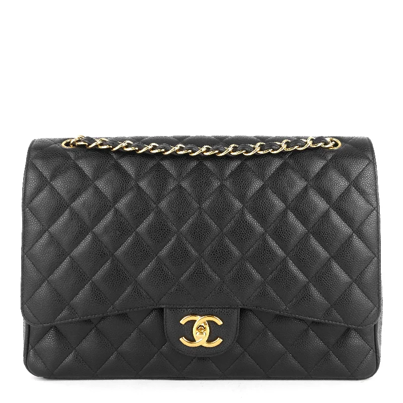 Chanel Medium Tote Bag for Office LadiesDouble Flap Quilted Caviar Leather Bag