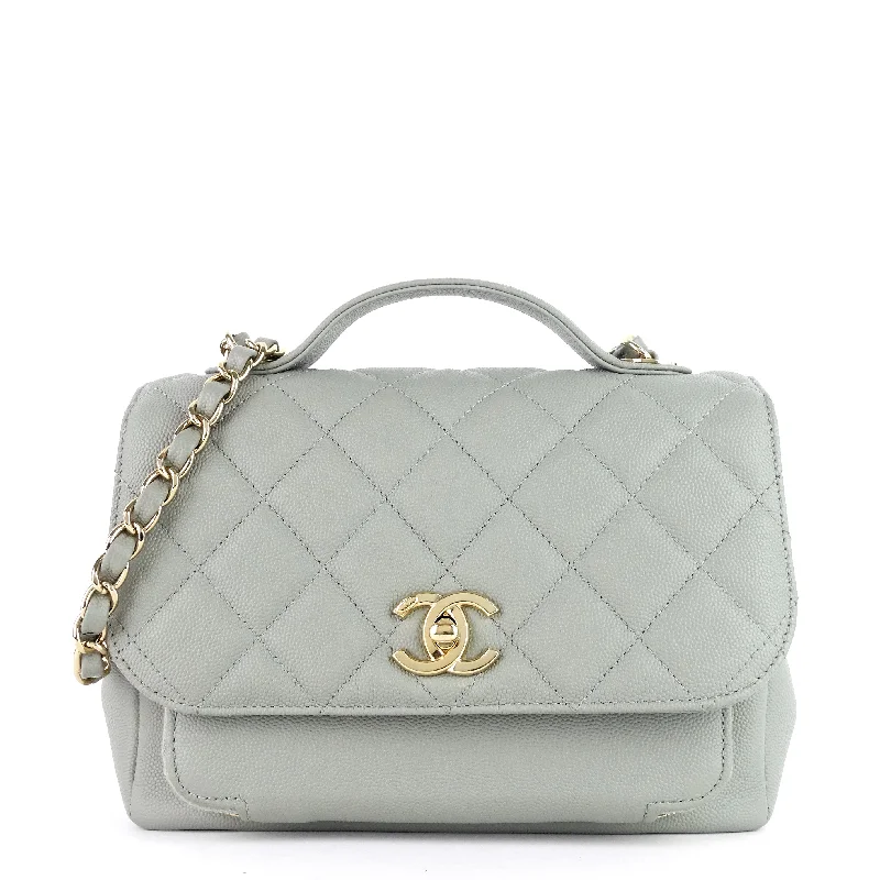 Chanel Quilted Leather Shoulder Bag for FashionistasBusiness Affinity Small Caviar Bag