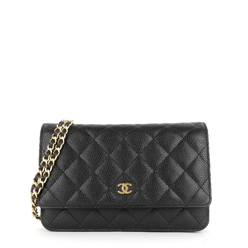 Chanel New Arrival Handbag with Gold HardwareWallet on Chain Caviar Leather Bag