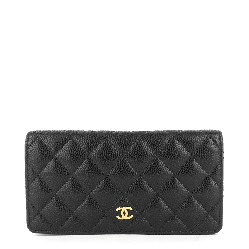 Chanel Medium Tote Bag for Office LadiesL-Yen Caviar Leather Wallet