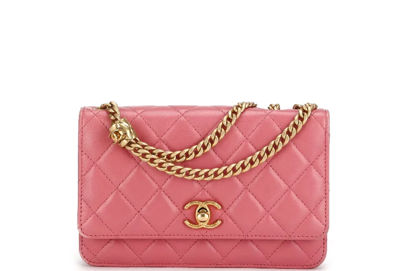 Chanel Limited Edition Handbag for CollectorsCHANEL PILLOW CRUSH WALLET ON CHAIN (A7U5xxxx) PINK LAMBSKIN GOLD HARDWARE, WITH DUST COVER BOX