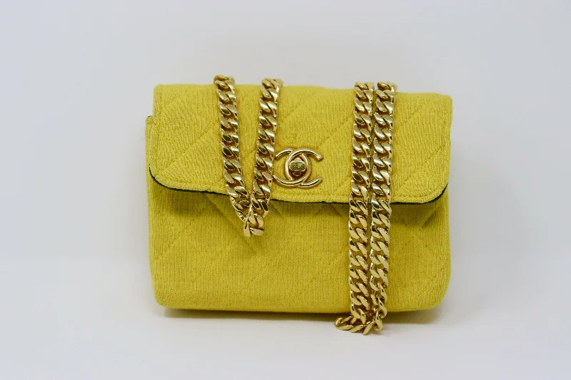 Chanel Quilted Leather Shoulder Bag for FashionistasON LAYAWAY  CHANEL Rare Vintage 1990 Chartreuse Wool Jersey Mini Bag