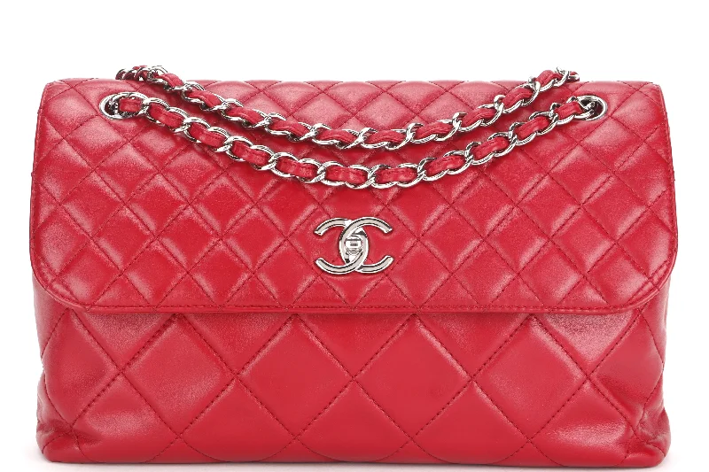 Chanel Colorful Handbag for Spring OutfitsCHANEL RED QUILTED LAMBSKIN 32CM SHOULDER BAG (1466xxxx) SILVER HARDWARE, NO CARD & DUST COVER