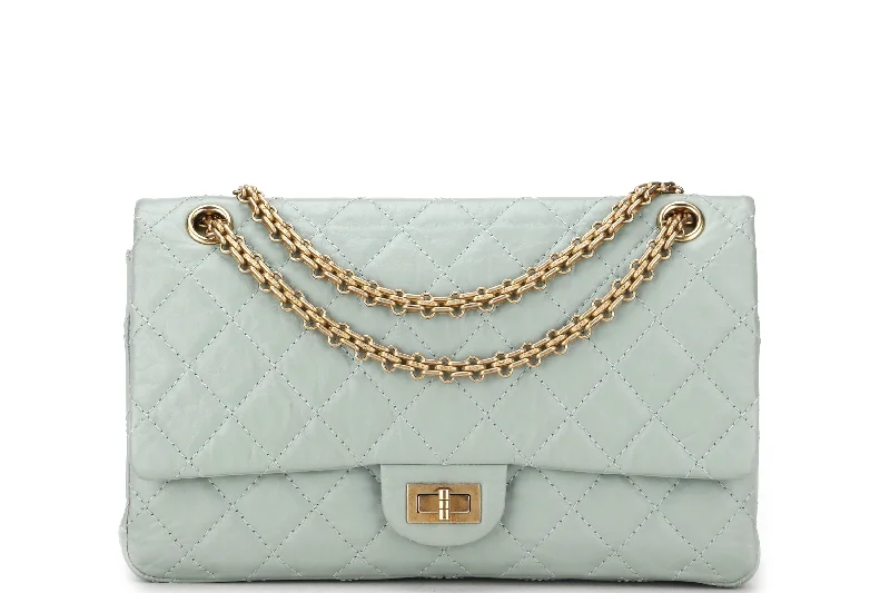 Chanel Colorful Handbag for Spring OutfitsCHANEL REISSUE 227 (2539xxxx) MINT GREEN CALFSKIN GOLD HARDWARE, WITH CARD, DUST COVER & BOX