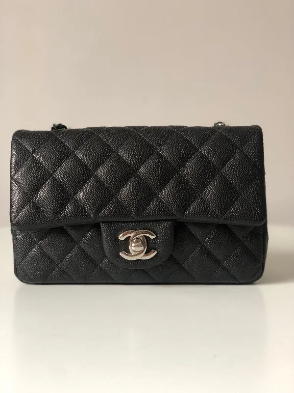 Chanel New Arrival Handbag with Gold HardwareChanel 18B Caviar Black Quilted Classic Flap Mini SHW