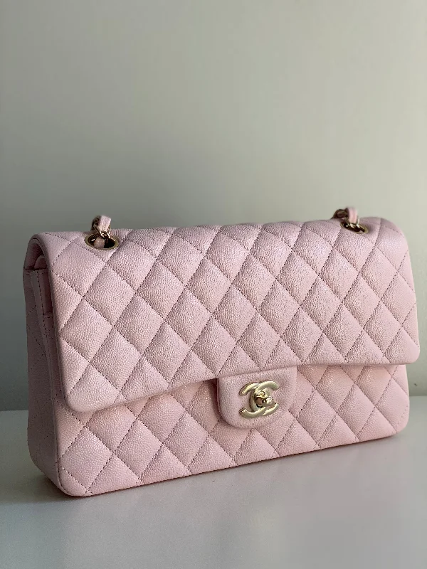 Chanel Luxury Handbag for High - End EventsChanel Classic Medium Flap Caviar 22S Pink Gold Hardware