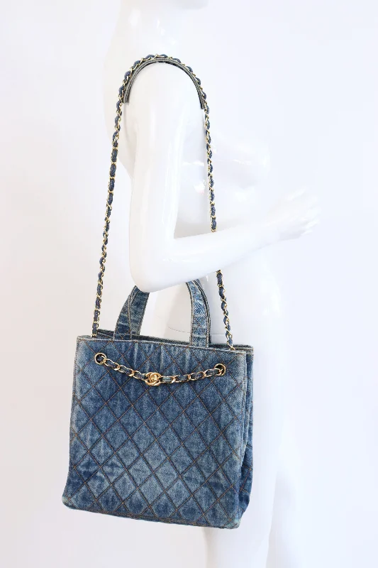 Chanel New Arrival Handbag with Gold HardwareON LAYAWAY   Rare Vintage CHANEL 1996-1997 Quilted Denim Bag