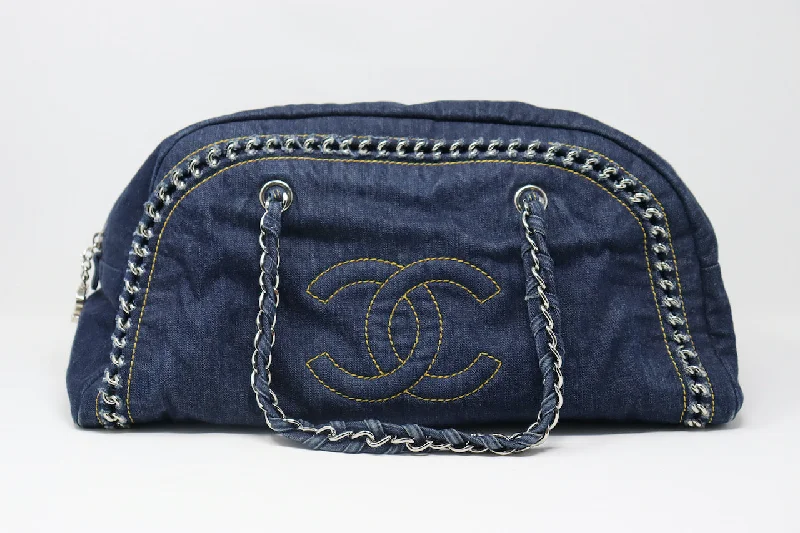 Chanel All - Match Handbag for Versatile StylingVintage CHANEL Denim Bowler Tote Bag