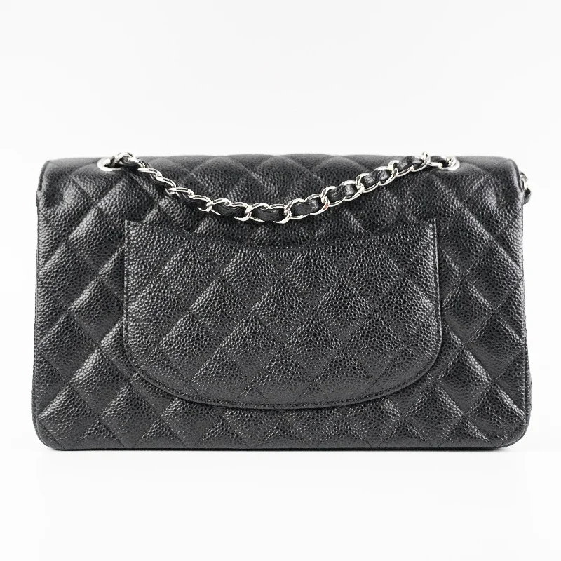 Chanel Black Handbag for Business MeetingsChanel Medium/Large Double Classic Flap Caviar Black