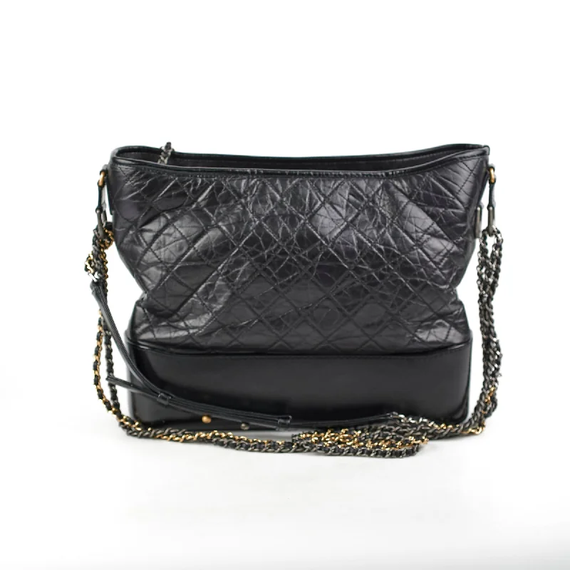 Chanel Chain Strap Handbag for Everyday UseChanel Medium Gabrielle Calfskin Black - Series 24