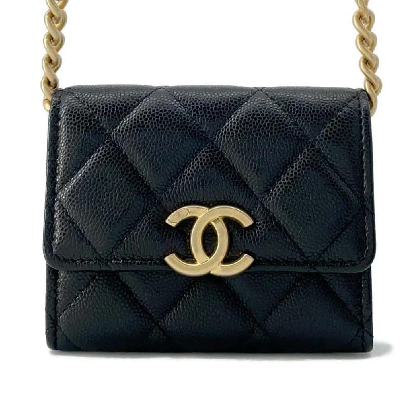 Chanel Lightweight Handbag for Daily ErrandsCHANEL Matelasse ChainShoulder Bag Black Caviar Leather