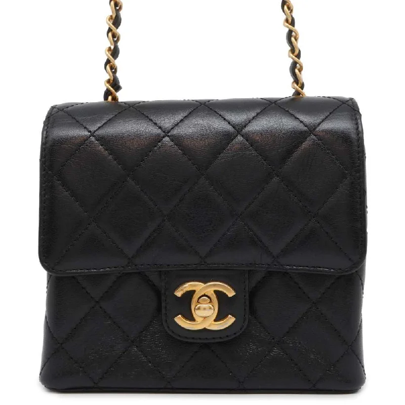 Chanel Handbag with Adjustable Strap for ComfortCHANEL Mini Matelasse ChainShoulder Bag Black AS3648 Calf Leather Size Mini