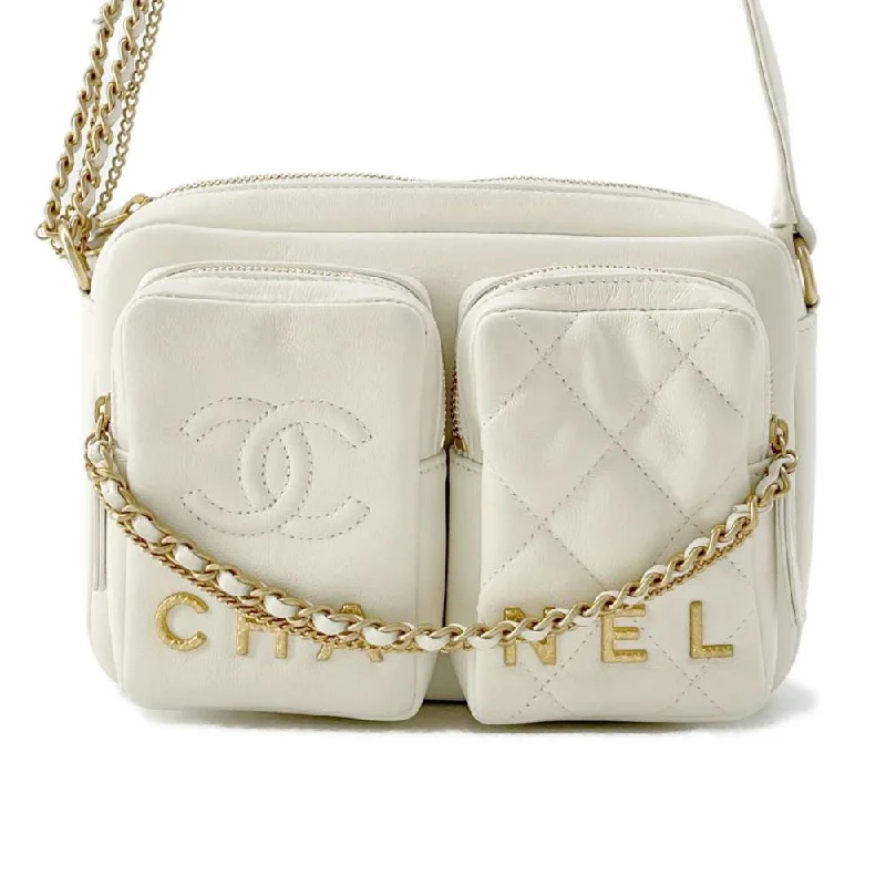 Chanel Lightweight Handbag for Daily ErrandsCHANEL Small Camera Bag White AS2923 Leather