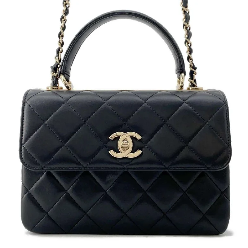 Chanel Medium Tote Bag for Office LadiesCHANEL Trendy CC 2WAY Chain Top Handle Bag Black A92236 Lambskin