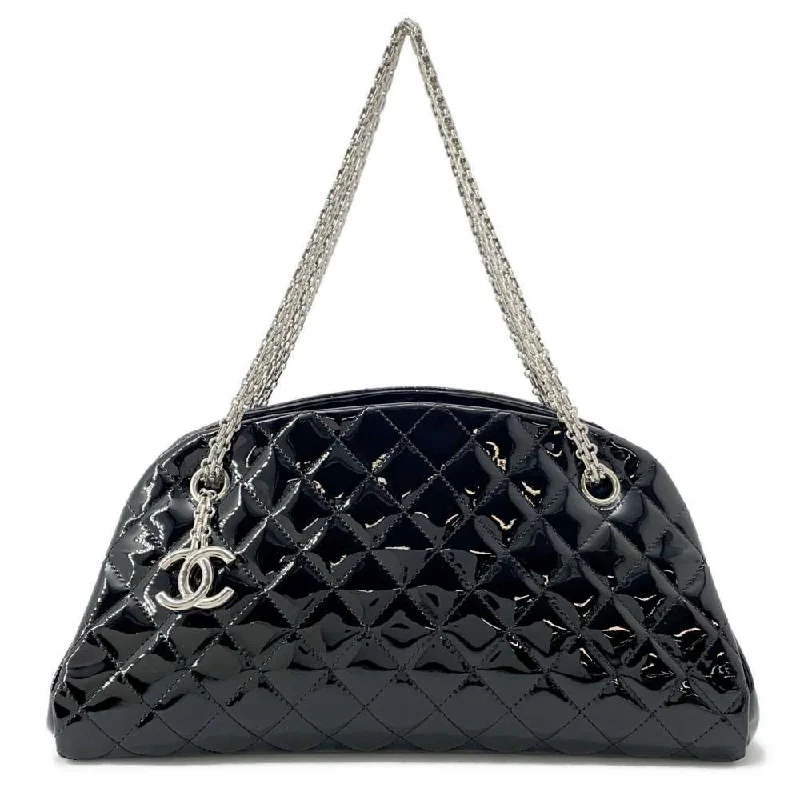 Chanel Vintage Inspired Handbag for Retro LoversCHANEL Mademoiselle Bowling Bag Black A49854 Patent Leather