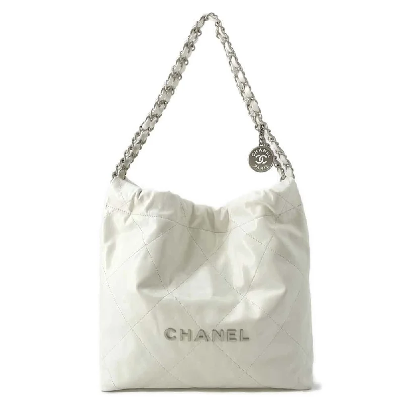 Chanel Limited Edition Handbag for CollectorsCHANEL CHANEL22 Handbag White AS3260 Shiny Calf Leather Size Small