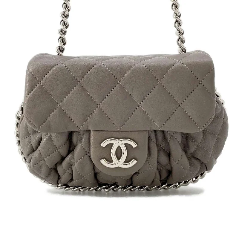 Chanel Colorful Handbag for Spring OutfitsCHANEL Chain Around Shoulder Bag Gray A49914 Lambskin