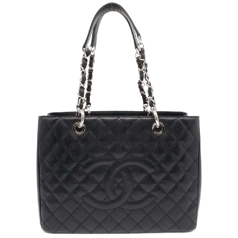 Chanel Lightweight Handbag for Daily ErrandsCHANEL Matelasse GST Chain Tote Black A50995 Caviar Leather