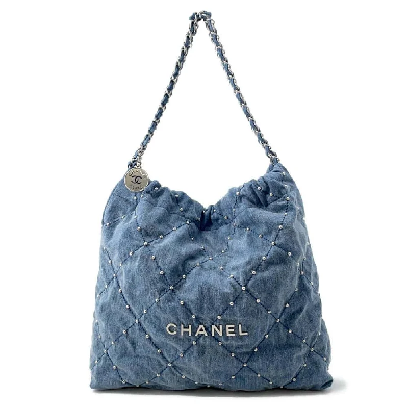 Chanel Small Crossbody Bag for TravelCHANEL CHANEL 22 Matelasse Blue AS3261 Denim