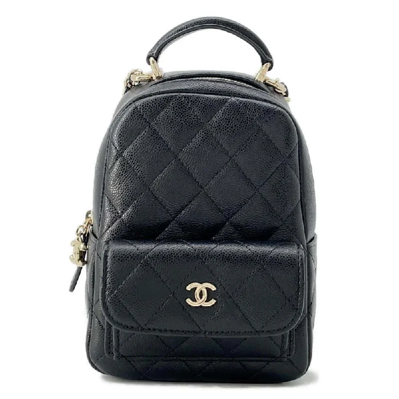 Chanel Lightweight Handbag for Daily ErrandsCHANEL Matelasse Backpack Black AP3753 Caviar Leather Size Mini