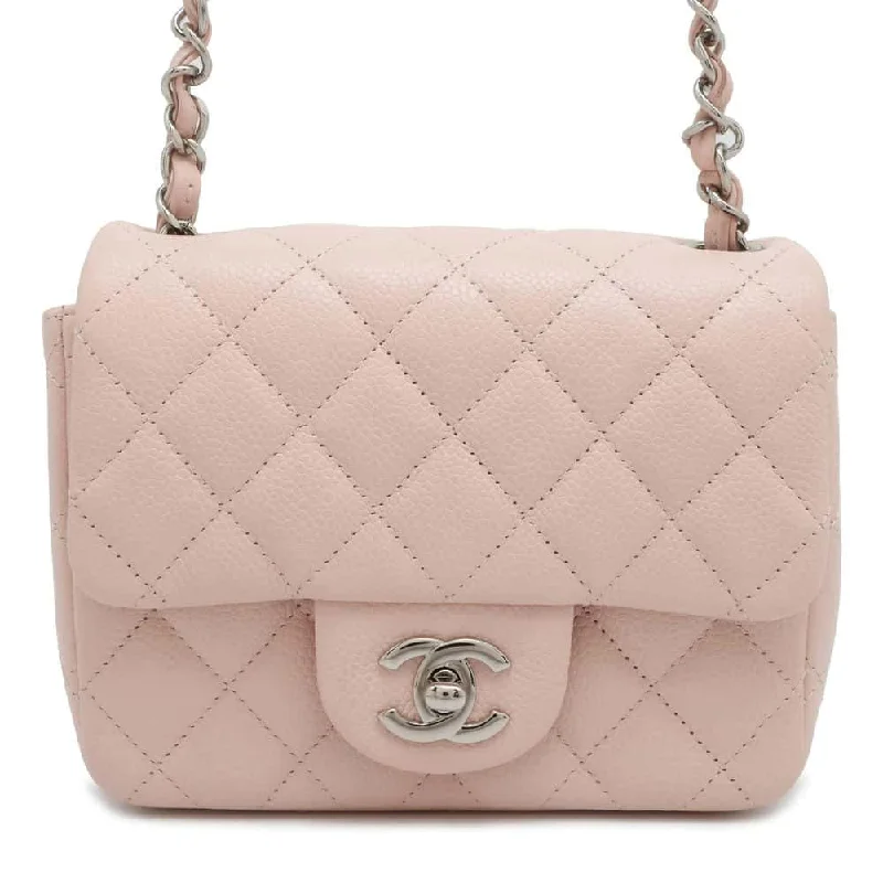 Chanel Quilted Leather Shoulder Bag for FashionistasCHANEL Mini Matelasse ChainShoulder Bag Baby Pink A35200 Caviar Leather Size Mini