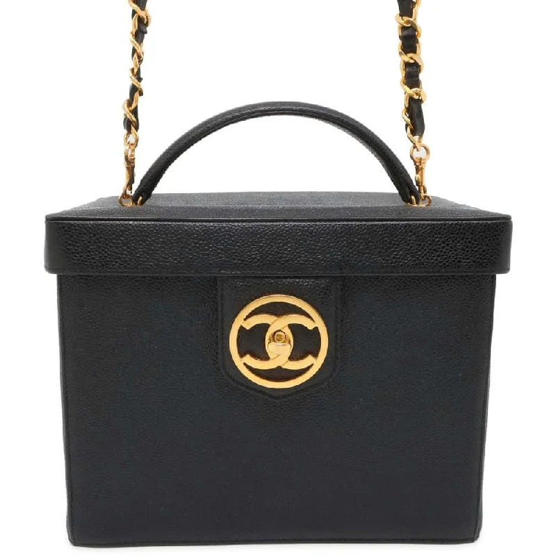 Chanel Classic Flap Bag for Evening PartyCHANEL 2WAY vanity bag Black A01999 Caviar Leather