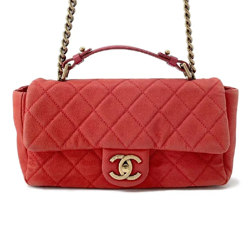 Chanel New Arrival Handbag with Gold HardwareCHANEL Matelasse 2wayHandbag Red Caviar Leather