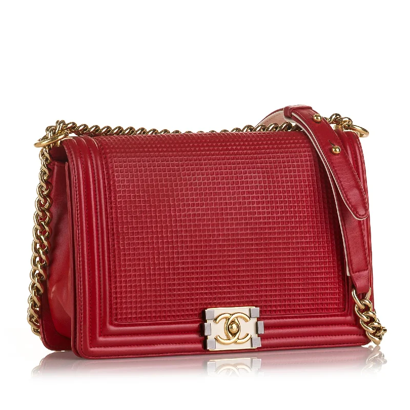 Chanel Vintage Inspired Handbag for Retro LoversChanel Medium Embossed Cube Boy Flap (FAdspW)